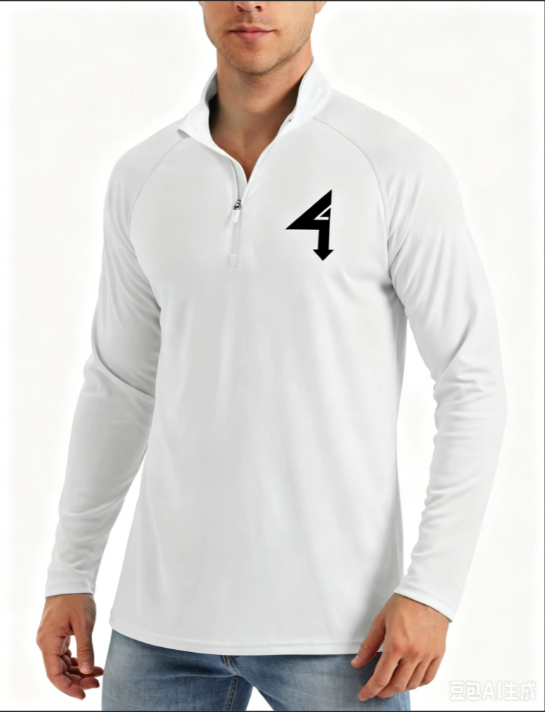 White Athletic Golf Quarter-Zip